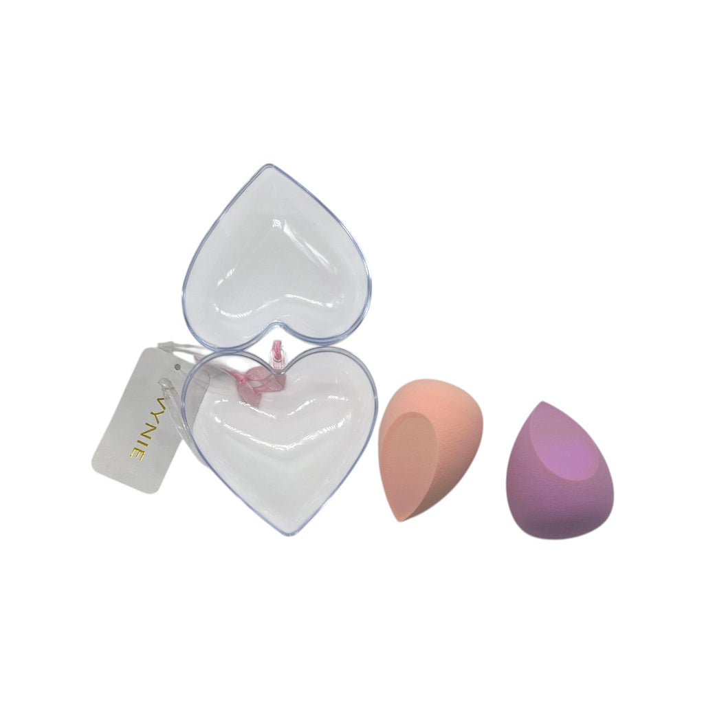 Set de esponjas de maquillaje corazón
