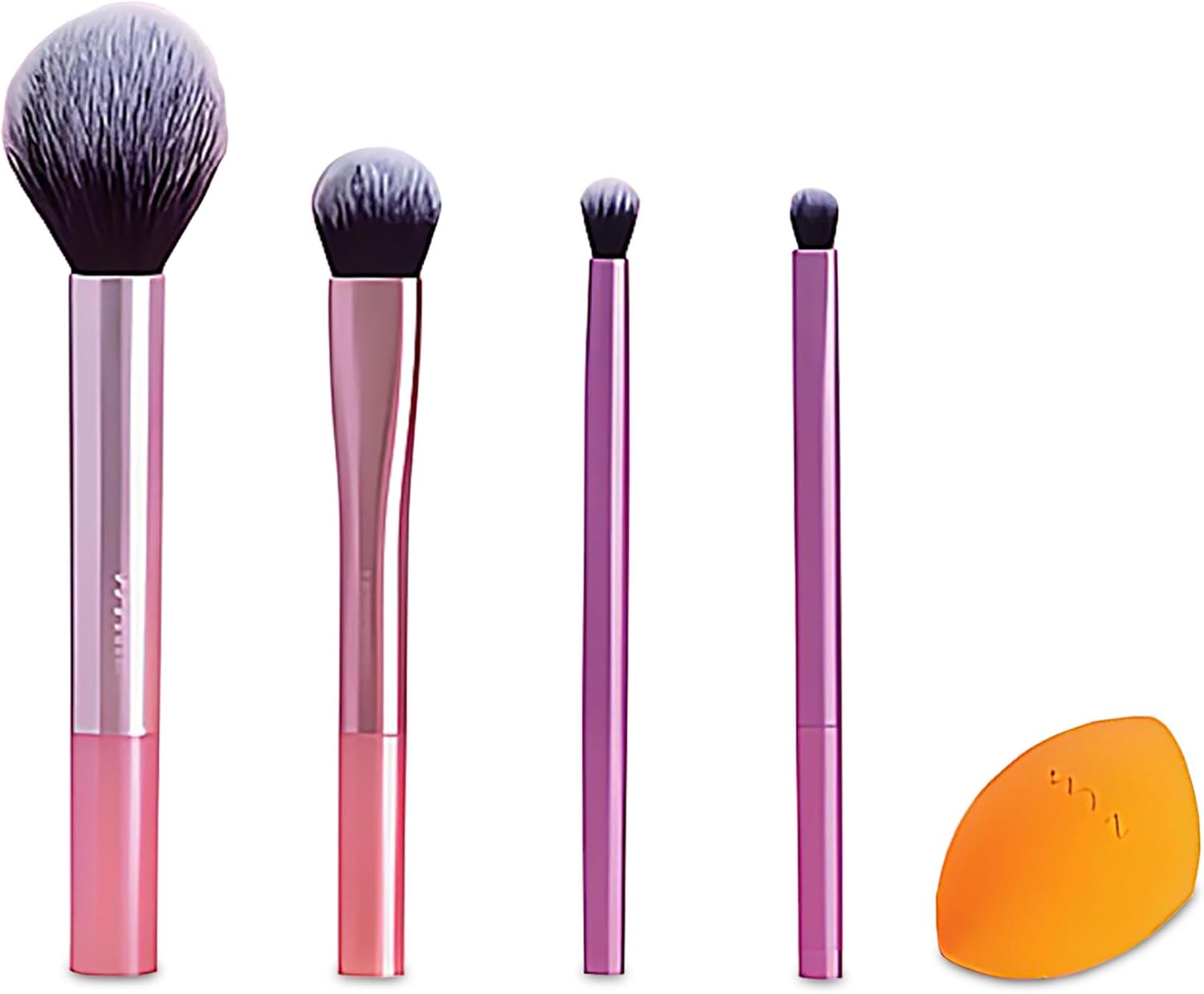 Set de Esponjas y Brochas de Maquillaje 5 Piezas, Aplicadores para Base, Rubor y Polvo Bronceador, Ideal para Uso Diario (set-1/2)